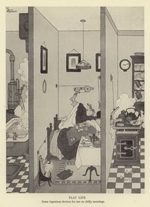 Flat life, some ingenious devices for use on chilly mornings by William Heath Robinson