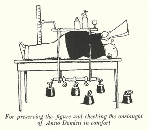 For preserving the figure and checking the onslaught of Anno Domini in comfort by William Heath Robinson