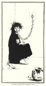 He was lodged in a grated cell by William Heath Robinson