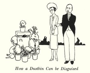 How a Dustbin Can be Disguised by William Heath Robinson