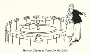 How to Choose a Name for the Baby by William Heath Robinson