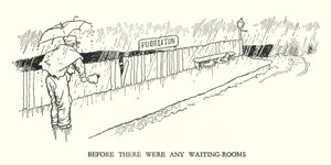 Illustration for Railway Ribaldry by W Heath Robinson by William Heath Robinson