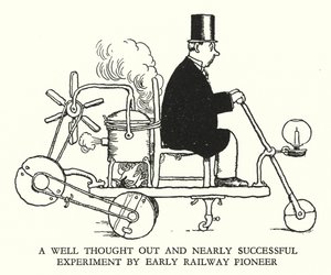 Illustration for Railway Ribaldry by W Heath Robinson by William Heath Robinson