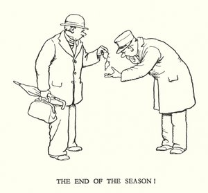 Illustration for Railway Ribaldry by W Heath Robinson by William Heath Robinson