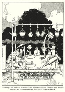 Illustration for Railway Ribaldry by W Heath Robinson by William Heath Robinson