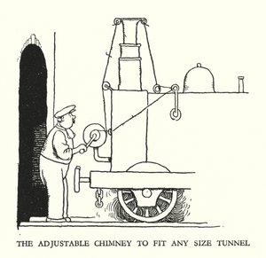 Illustration for Railway Ribaldry by W Heath Robinson by William Heath Robinson