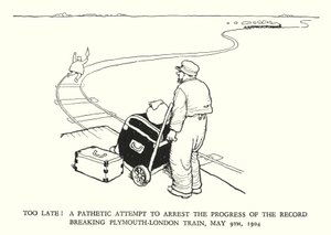 Illustration for Railway Ribaldry by W Heath Robinson by William Heath Robinson