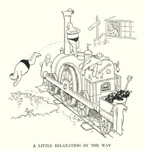Illustration for Railway Ribaldry by W Heath Robinson by William Heath Robinson