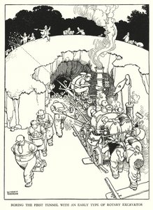 Illustration for Railway Ribaldry by W Heath Robinson by William Heath Robinson