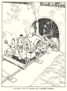 Illustration for Railway Ribaldry by W Heath Robinson by William Heath Robinson