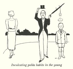 Inculcating Polite Habits in the Young by William Heath Robinson