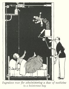 Ingenious Ruse for Administering a Dose of Medicine to a Boisterous Boy by William Heath Robinson
