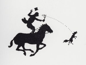 Man on Horse Catapulting Fox by William Heath Robinson