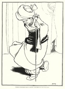 Mesrour hastened back to report the result of his inquiries by William Heath Robinson