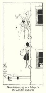 Mountaineering as a Hobby in the London Suburbs by William Heath Robinson
