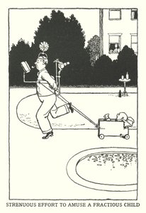 Strenuous Effort to Amuse a Fractious Child by William Heath Robinson