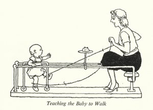 Teaching the Baby to Walk by William Heath Robinson