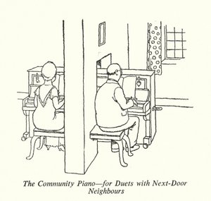 The Community Piano, for Duets with Next-Door Neighbours by William Heath Robinson