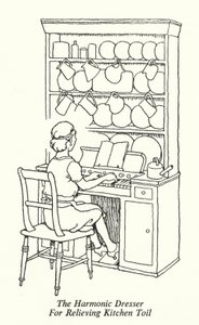 The Harmonic Dresser For Relieving Kitchen Toil by William Heath Robinson