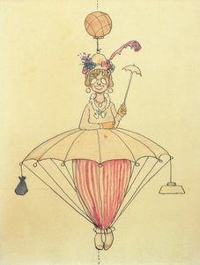 The Personal Aerial Travel System for Ladies by William Heath Robinson