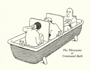 The Threesome or Communal Bath by William Heath Robinson