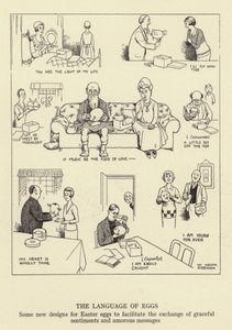 The Language of Eggs, Some New Designs for Easter Eggs to Facilitate the Exchange of Graceful Sentiments and Amorous Messages by William Heath Robinson