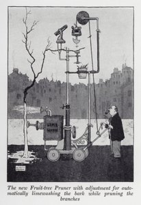 The New Fruit-Tree Pruner with Adjustment for Automatically Limewashing the Bark While Pruning the Branches by William Heath Robinson