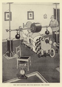 The new banting bed for reducing the figure by William Heath Robinson