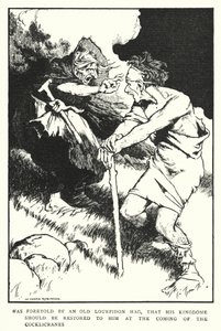 Was Foretold by an Old Lourpidon Hag, That His Kingdom Should Be Restored to Him at the Coming of the Cocklicranes by William Heath Robinson
