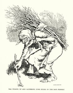 Was picking up and gathering some sticks in the said forest by William Heath Robinson