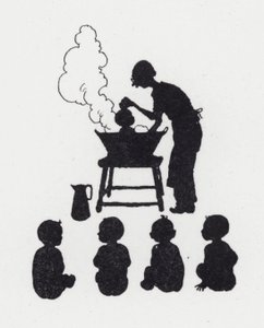 Washing Babies by William Heath Robinson