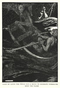 When My Lords the Devils Had a Mind to Recreate Themselves Upon the Water by William Heath Robinson