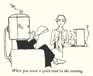 When You Want a Quiet Read in the Evening by William Heath Robinson
