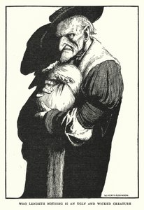 Who lendeth nothing is an ugly and wicked creature by William Heath Robinson