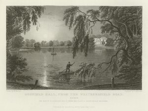 Gosfield Hall, from the Weathersfield Road, Essex, the Seat of E G Barnard, Esquire by William Henry Bartlett