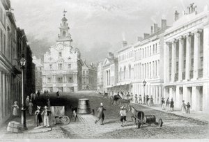 State Street, Boston, engraved by S. Lacey