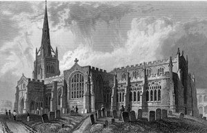 Thaxted Church, Essex, engraved by Robert Sands
