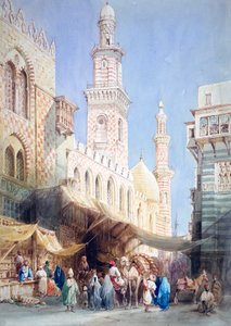 The Sharia El Gohargiyeh, Cairo, 19th century by William Henry Bartlett