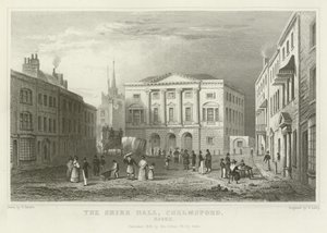 The Shire Hall, Chelmsford, Essex by William Henry Bartlett
