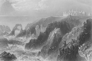 View of Slaines Castle, near Peterhead