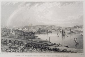 View of Waterford from The Dunmore Road, Ireland, engraved by W. Taylor