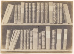 A Scene in a Library, plate VIII from the Pencil of Nature by William Henry Fox Talbot