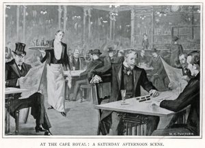At the Cafe Royal: A Saturday Afternoon Scene, c.1900