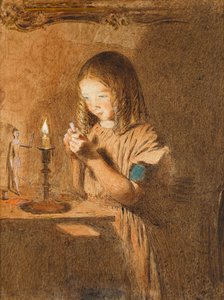 Threading a Needle: The Young Seamstress, c.1845 by William Henry Hunt