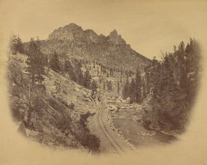 Mountain Pass with Railroad Tracks by William Henry Jackson