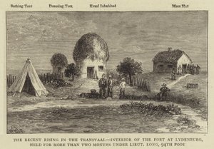 The Recent Rising in the Transvaal, Interior of the Fort at Lydenburg, held for more than Two Months under Lieutenant Long, 94th Foot by William Henry James Boot