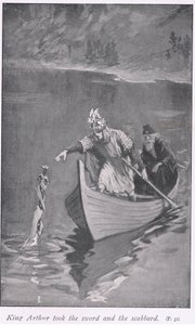 King Arthur took the sword and the scabbard by William Henry Margetson