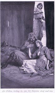 Sir Pelleas, Looking In, Saw Sir Gawaine Stoop and Kiss the Lady Ettard