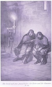 The hand and arm passed before Sir Ectar and Sir Gawaine by William Henry Margetson