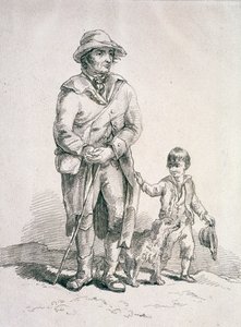 A Rustic with a Dog and a Boy, Provincial Characters, 1813